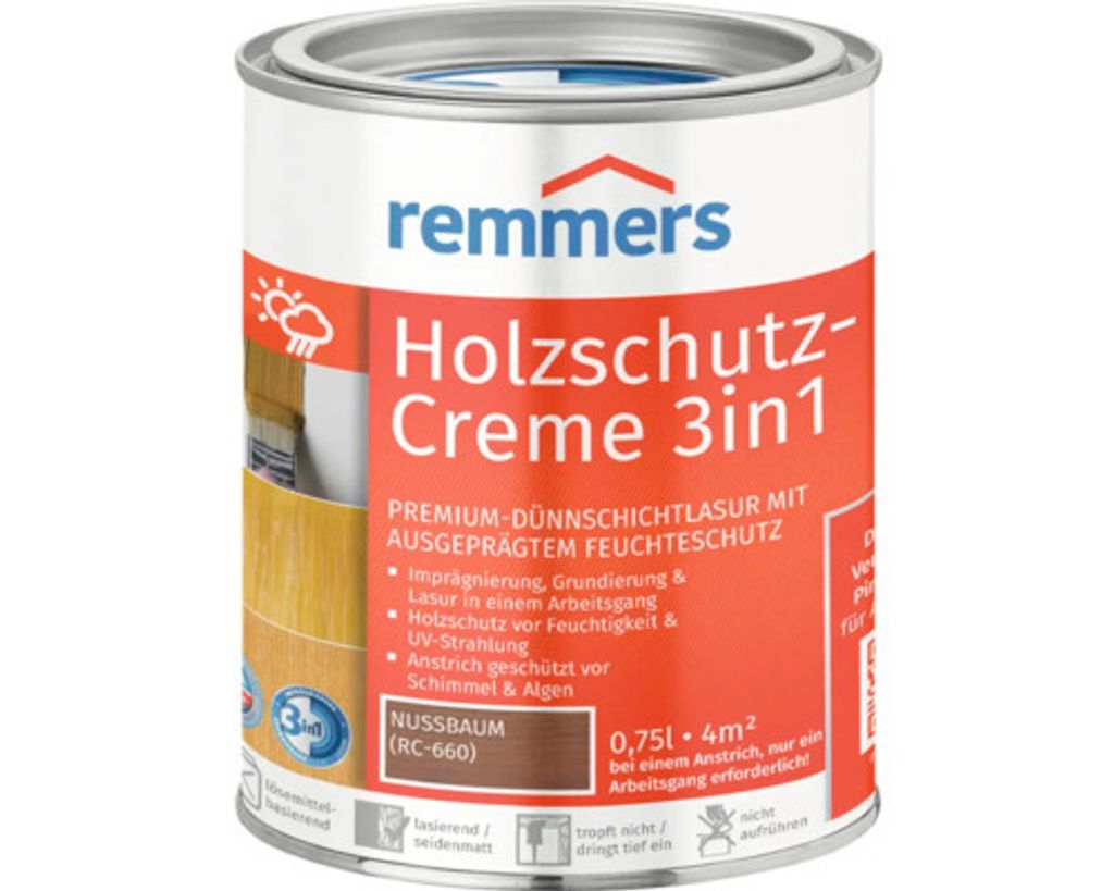 Remmers Krem ochronny do drewna Orzech 750 ml Zdjęcie produktu 