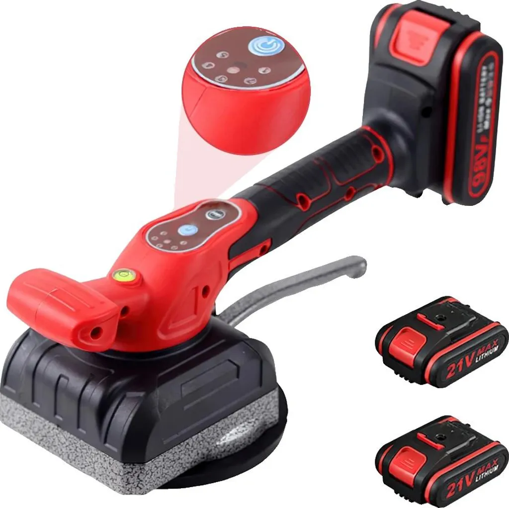Ventouse vibrante pour pose de carrelage 3500W et ses 2 accumulateurs