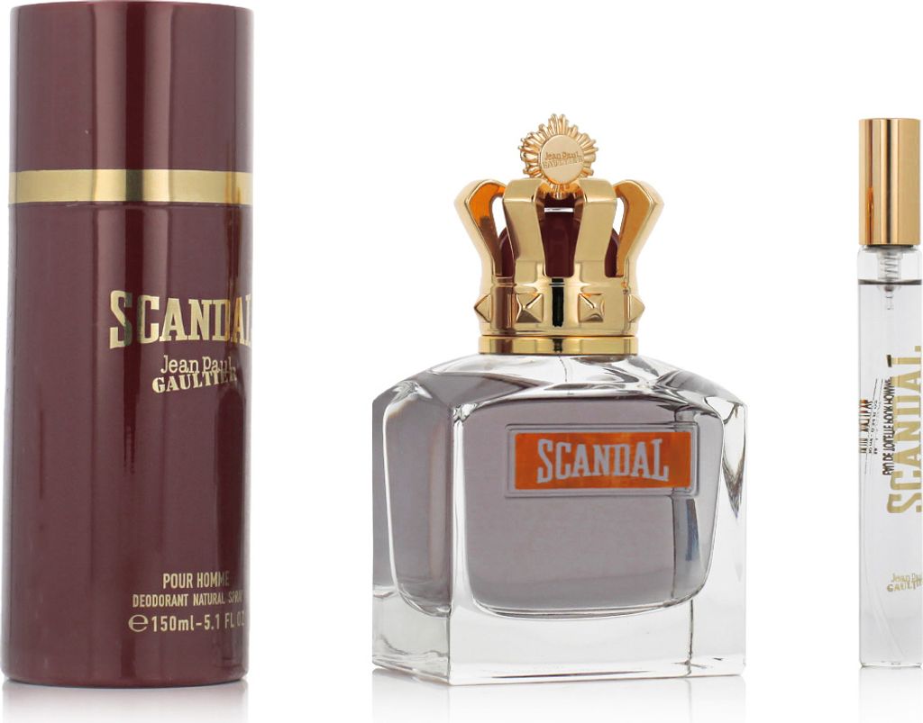 Jean Paul Gaultier Scandal pour Homme Geschenkset Eau de Toilette 100 ml + Deodorant Spray 150 ml + Eau de Toilette Spray 10 ml
