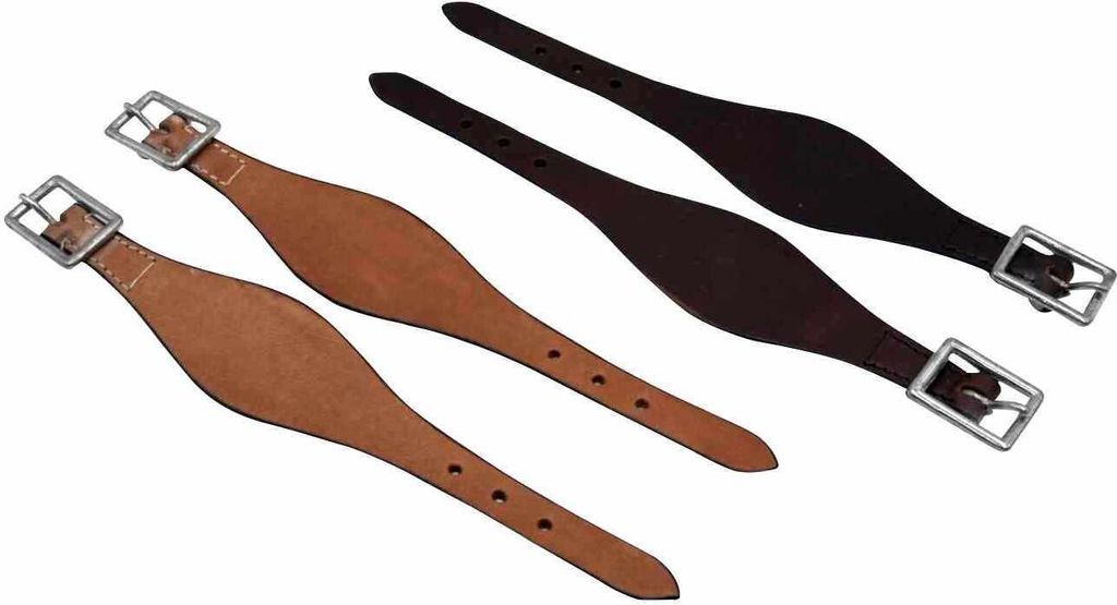 Fender Hobble Straps geschwungen Leder Fenderriemen Westernsteigbügel Fixierung in Hellbraun