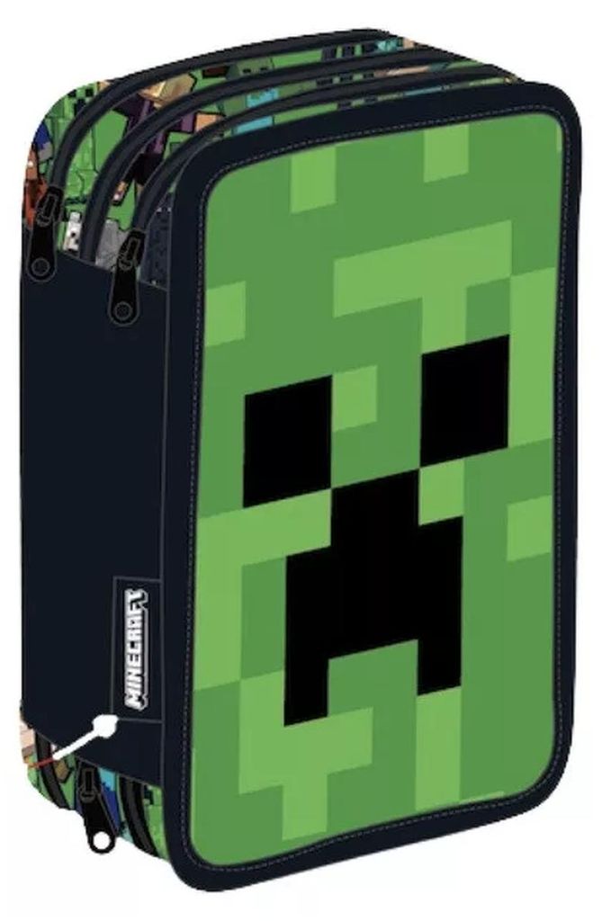 Třípatrové pouzdro na psací potřeby s motivem Minecraft Obrázek produktu 