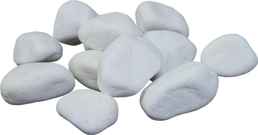 A pile of white decorative stones.