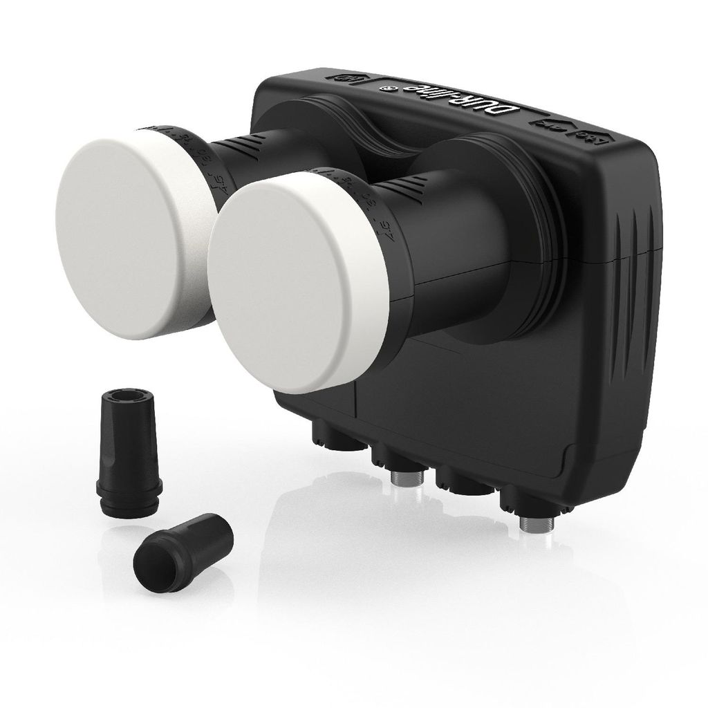 DUR-line 6° Monoblock Twin LNB - Astra 19,2°E + Hotbird 13°E - 2 Teilnehmer & 2 Satelliten (MB6-TW) - Doppel-LNC mit integriertem DiSEqC - FULL ...