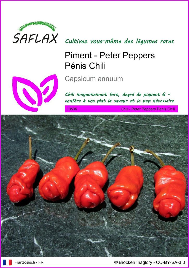 SAFLAX  - Piment - Peter Peppers Pénis Chili - 10 graines - Image du produit 