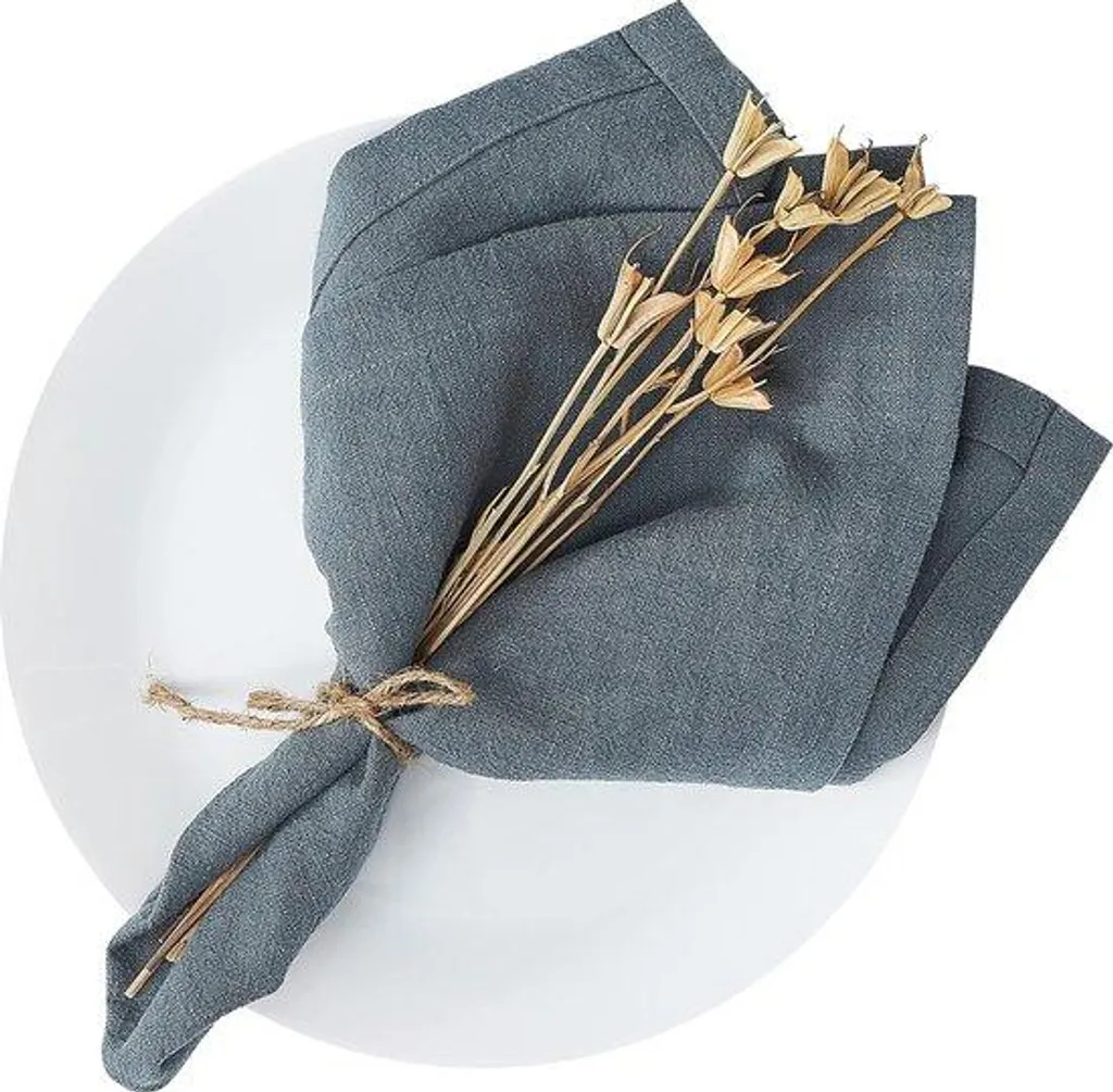 Nappe de Fête en Lin 64x40 cm - Idéale Mariage, Noël et Thanksgiving