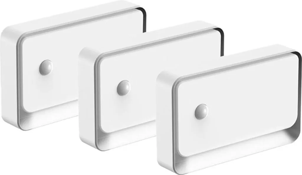 INF Lot de 3 Veilleuses Magnétiques Détecteur de Mouvement Blanc Chaud