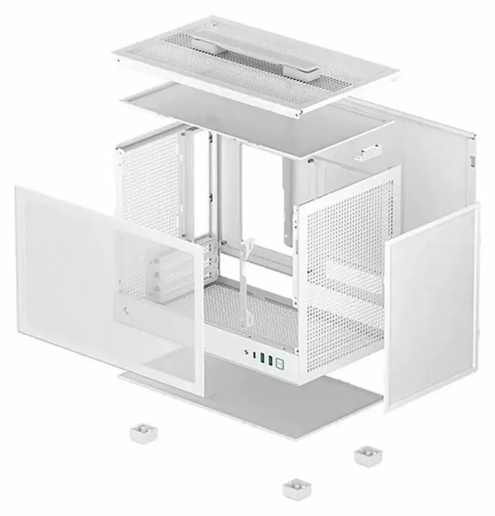 DeepCool CH160 WH Boîtier PC SFF Blanc Compact Mini-ITX Performant - 4