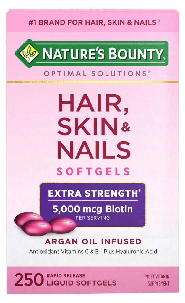 Nature's Bounty Extra Strength Hair Skin & Nails Softgels, 250 Softgels