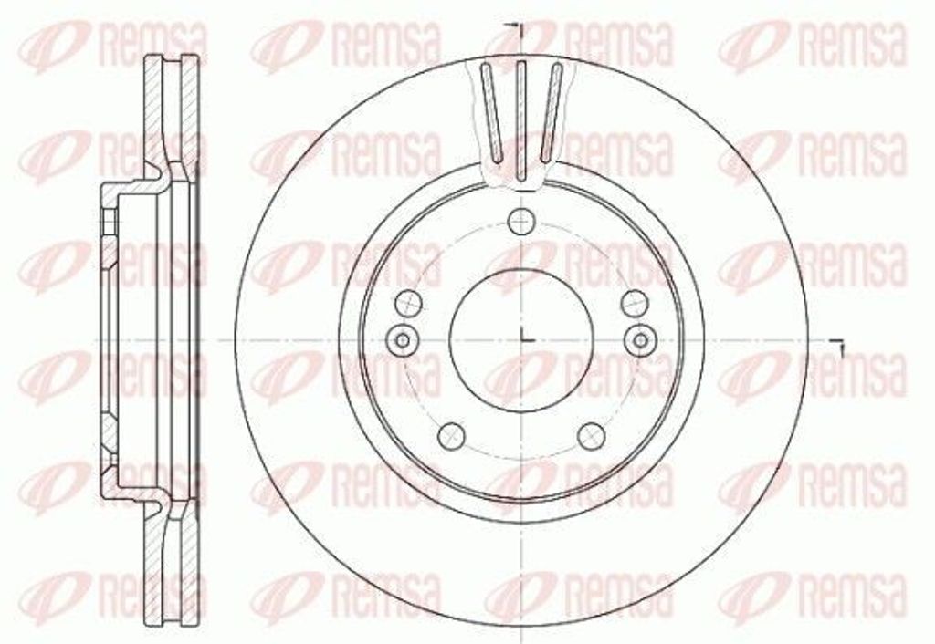 2x REMSA Bremsscheibe 6667.10 vorne für HYUNDAI SANTA FÉ I TRAJET (FO)
