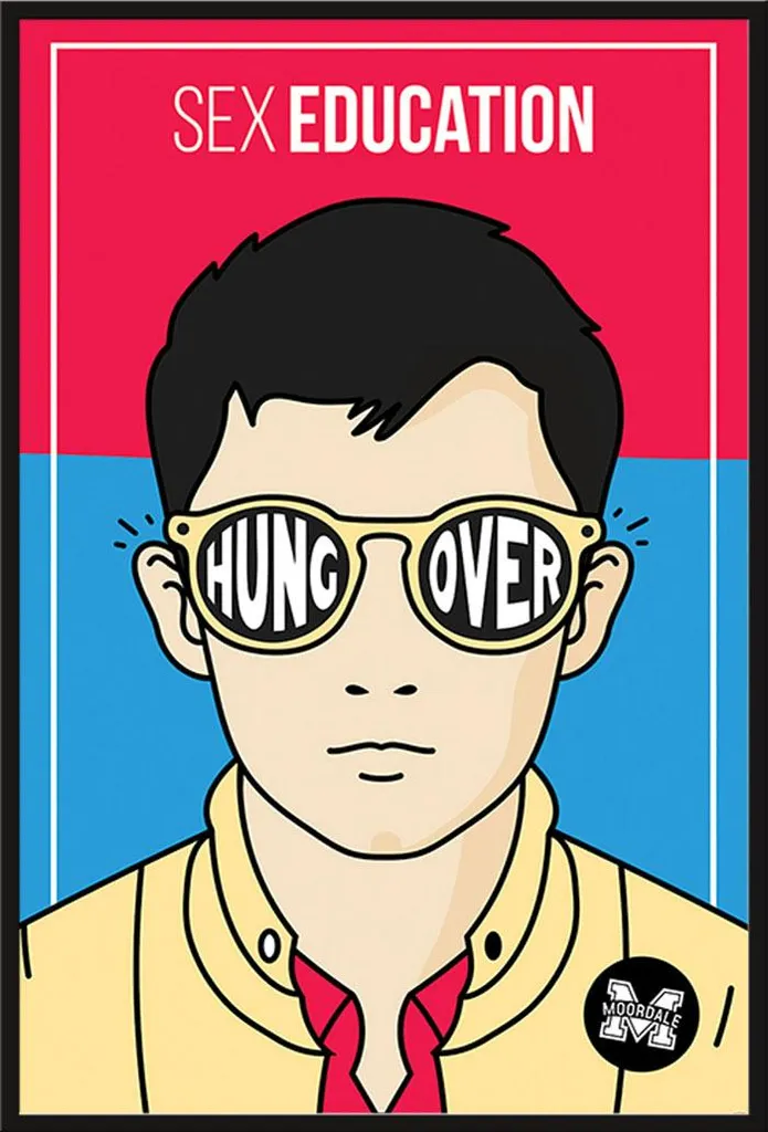 Cadre Shinsuke® Noir avec Affiche Sex Education Hungover en Acrylique
