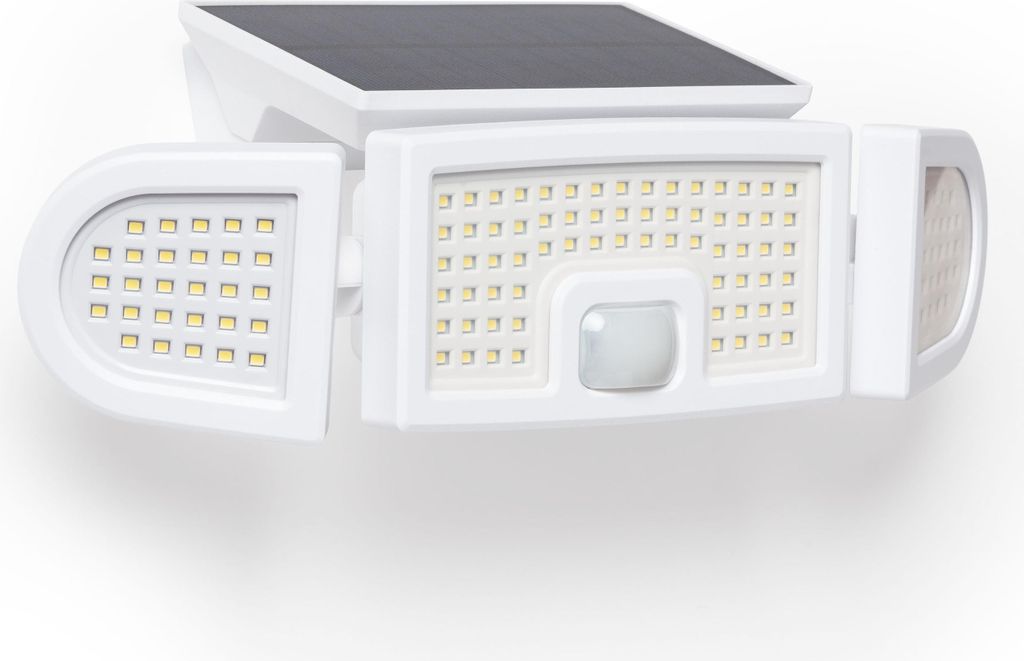 LED Solar Fluter 7W IP65 mit PIR Bewegungssensor und Dämmerungssensor Cave 6000K - 6500K Ja Weiß Kaltweiß