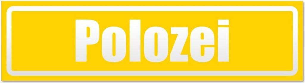 Kiwistar Polozei invertiert Magnetschild Schild magnetisch - 45cm Gelb - Magnetfolie für Auto PKW Kfz