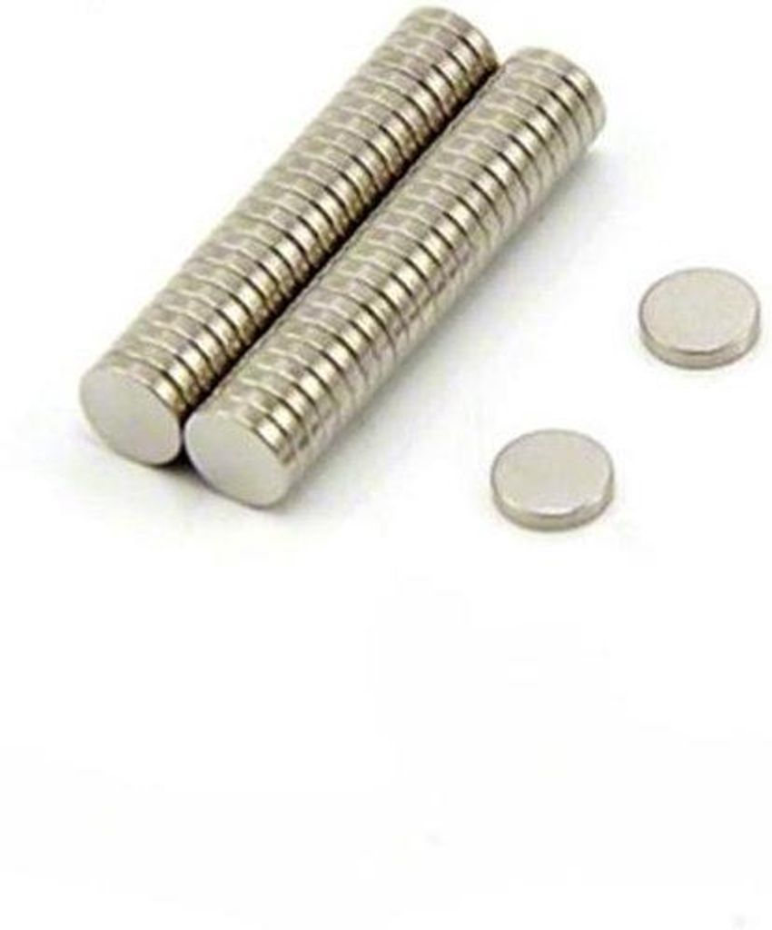 Neodym-Spule 5mm x 1mm, Set von 50, Silber, hohe Magnetkräfte