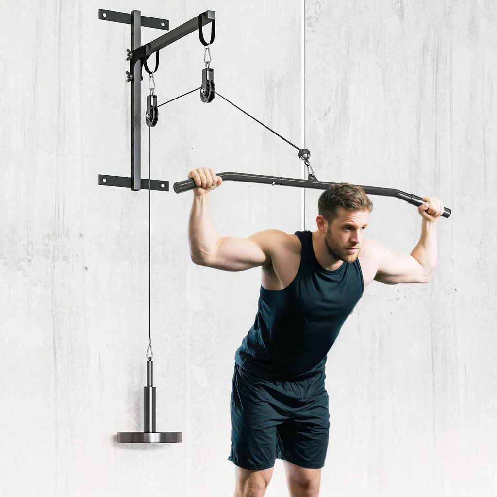 Machine à câble musculation compacte pour tirage bras et dos à domicile - 10