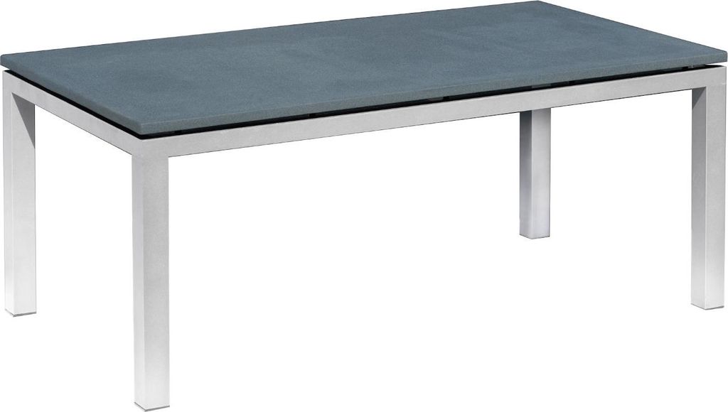 Inko Steintisch Sina Aluminium silber/Spraystone grau-mokka Größe wählbar