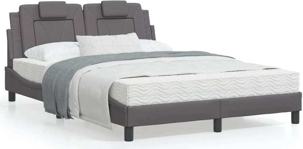 Maison Exclusive - Bettgestell "Viana" ohne Matratze Grau 140x200 cm Kunstleder