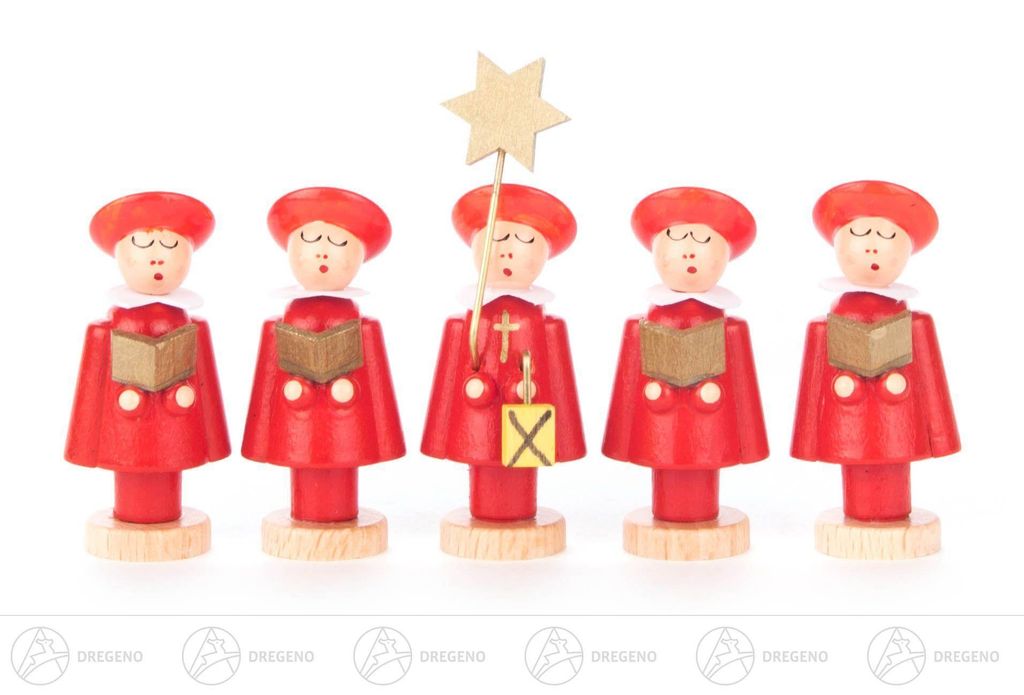 Kurrende Kurrendefiguren rot (5) Breite x Höhe x Tiefe 2 cmx6 cmx2 cm NEU