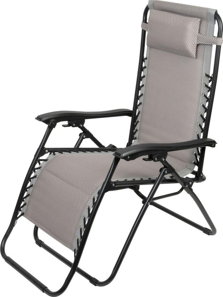 Liege CAROLINA, grau, verstellbar, 66x160x110 cm Produktbild 