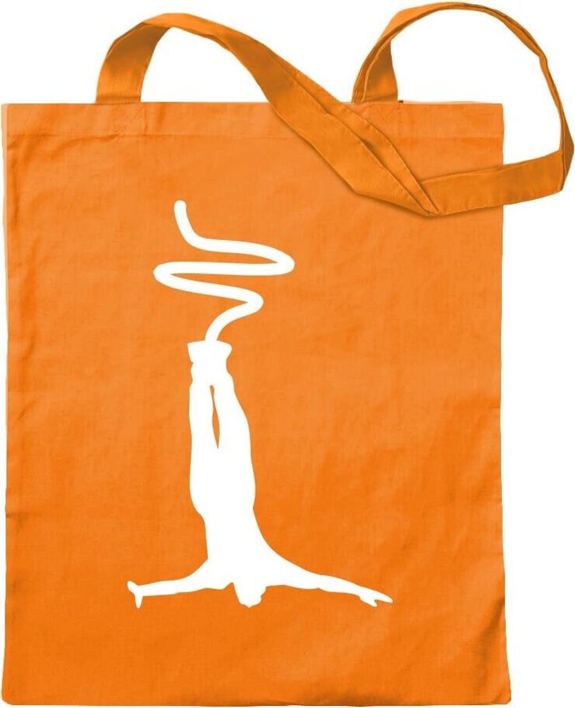 Kiwistar - Baumwolltasche - mandarin - Bungeespringen Springer - Tragetasche Stoffbeutel Umhängetasche Langer Henkel