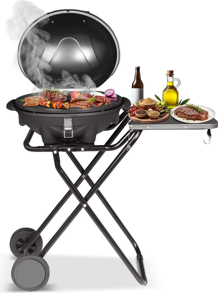 BBQ Elektro-Grill 2400 Watt Grillwagen Kugelgrill, Tisch / Produktbild 2