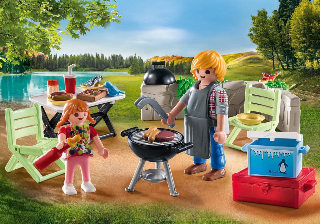 PLAYMOBIL family fun 71427 barbecue avec papa et enfant Image du produit 