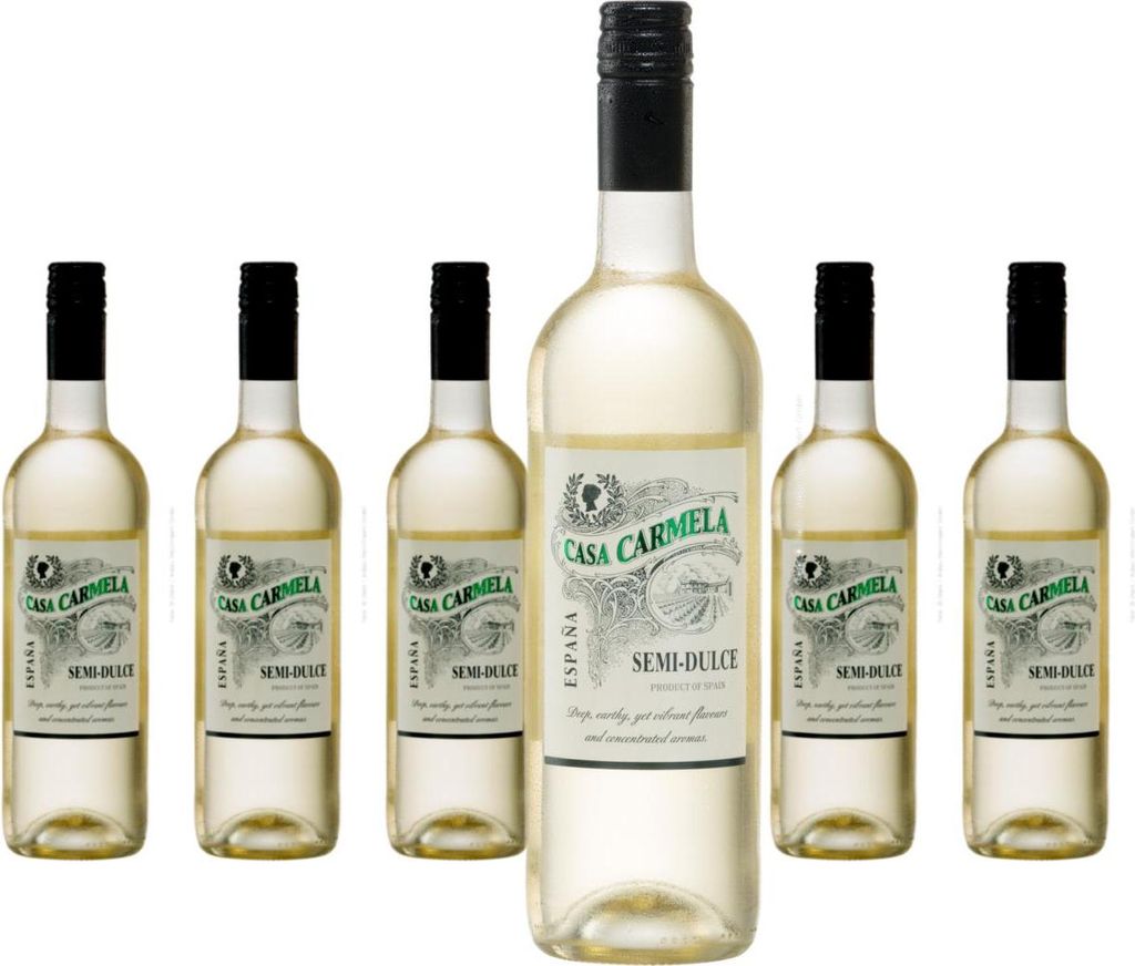 6 x Bodegas Castaño Casa Carmela Semi-Dulce Blanco