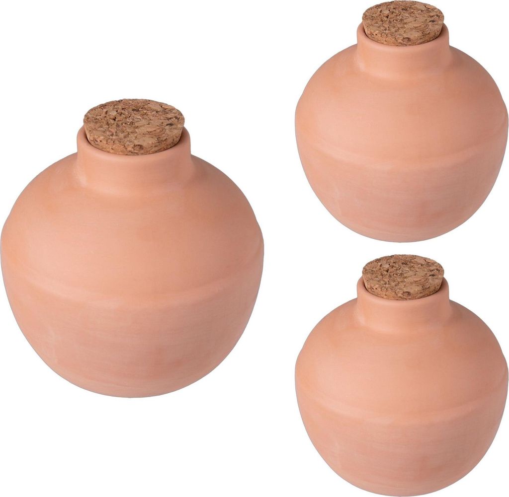 Ollas Bewässerungsset, 800 ml, 3er-Pack, Tongefäße