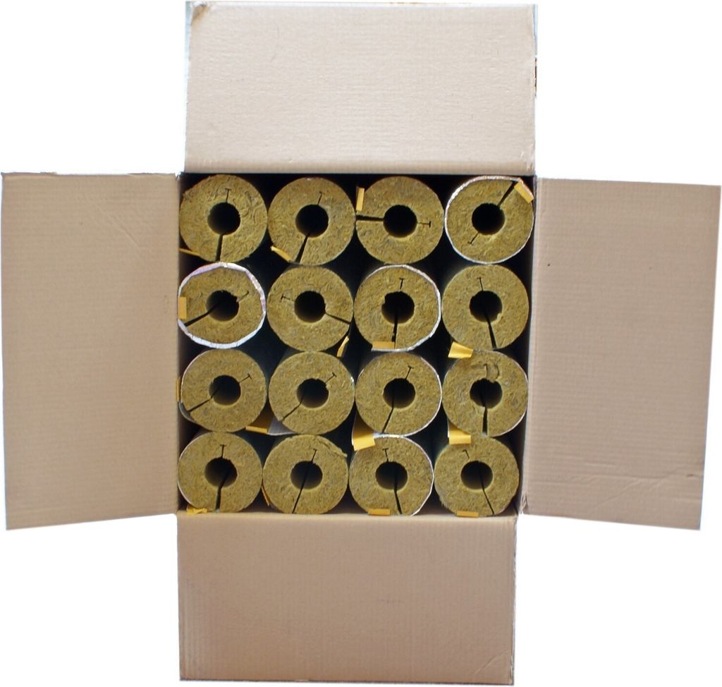 Karton 11m Steinwolle Rohrschale alukaschiert 48x30 mm