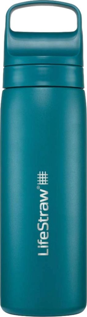 LifeStraw Wasserfilter Flasche Go 2.0 Laguna Teal Edelstahl isoliert 700 ml - Blau