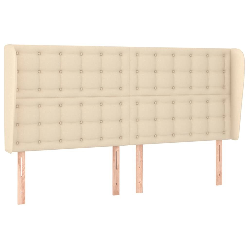 vidaXL Kopfteil mit Ohren Creme 183x23x118/128 cm Stoff