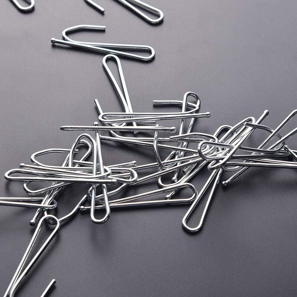 Metallene Gardinenhaken - perfekt für jeden Raum - 50 Stück - Silber