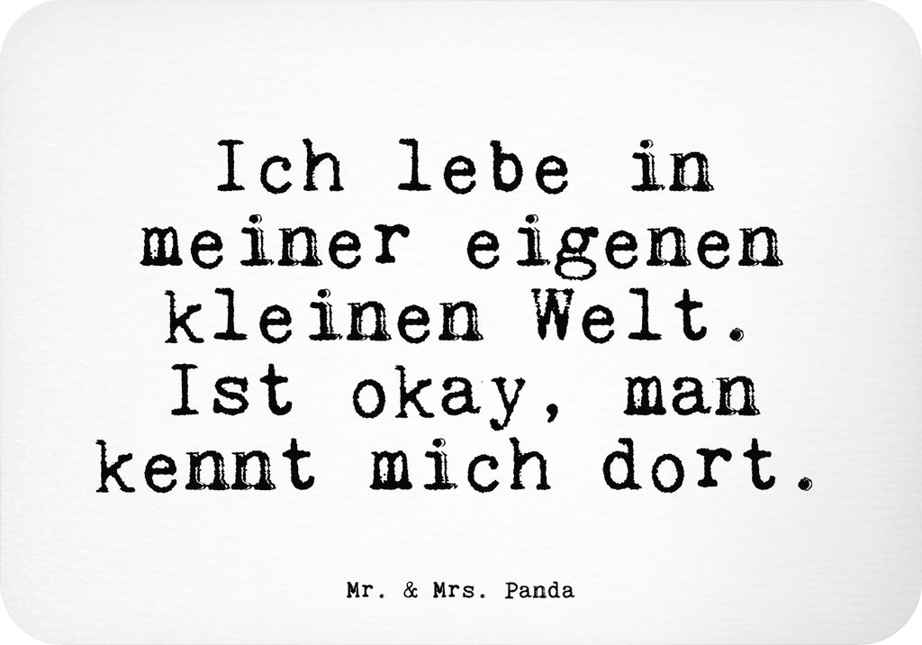 Mr. & Mrs. Panda magnet Ich lebe in meiner... - Weiß - Geschenk, Sprüche, Spruch. lustig, whiteboardmagnet, Realität, Notizhalter, wandmagnet, F...