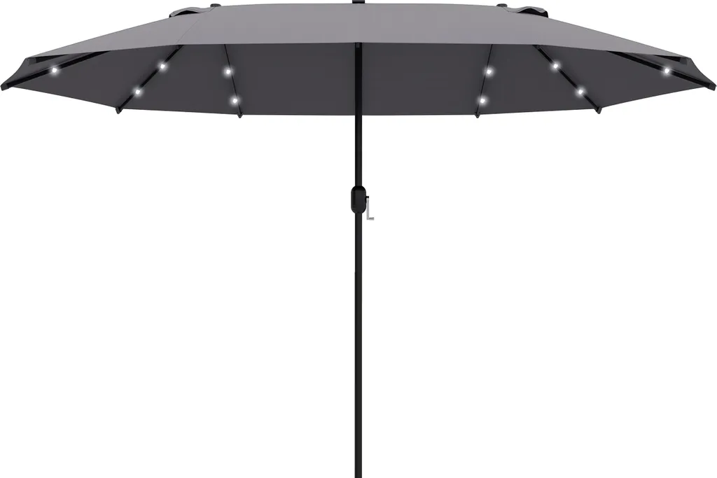 Outsunny Ombrellone Ovale 440x260: Luci LED e Ombra per Tutta la Famiglia