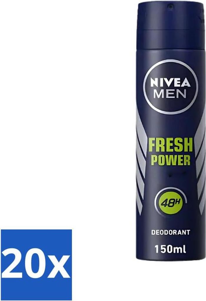 Nivea Men Deodorant Spray – Frische Power – 48 Stunden lang anhaltend – 150 ml - Vorteilspack - 20 Stücke