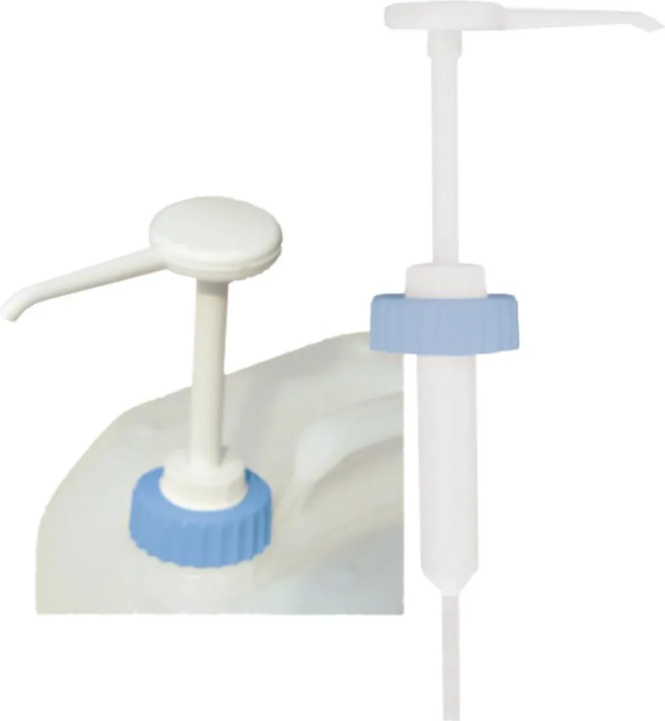 Pompe doseuse 10L - 20L robuste en plastique blanc avec tige réglable