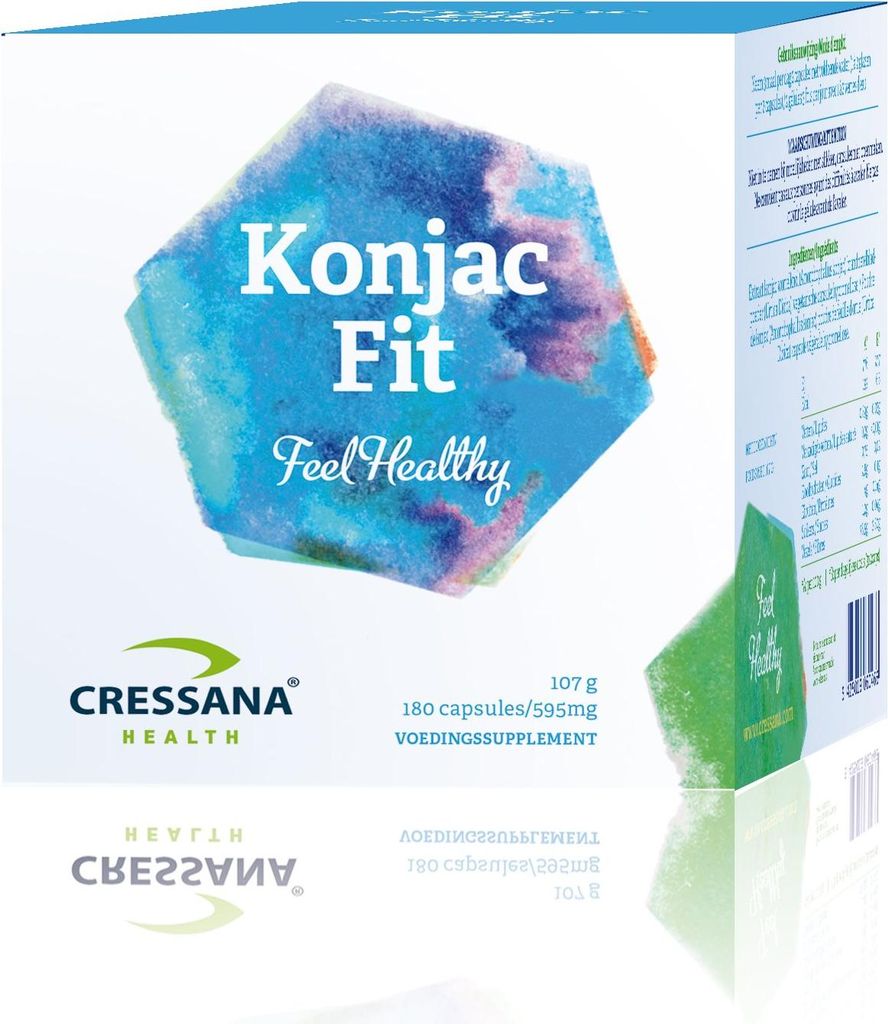 Cressana Konjac Fit - 180 Kapseln - Konjac Wurzelextrakt - & Vegan - Unterstützt Gewichtsmanagement, Appetitkontrolle & Darmgesundheit - Natürlic...