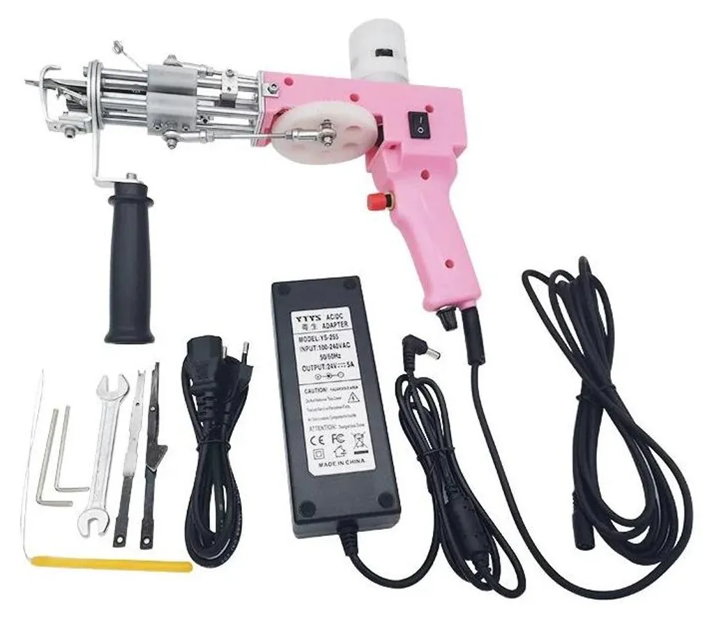 Machine à tufter 2 en 1 rose, Tufting Gun réglable pour artisanat
