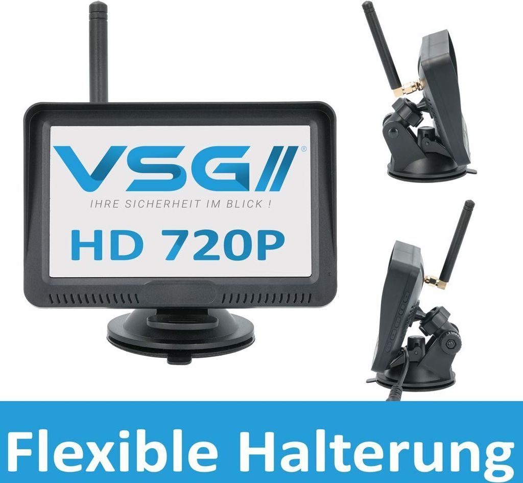 5" FUNK-HD-Set PREMIUM ONE mit 2 Kameras für PKW Wohnmobil Produktbild 7