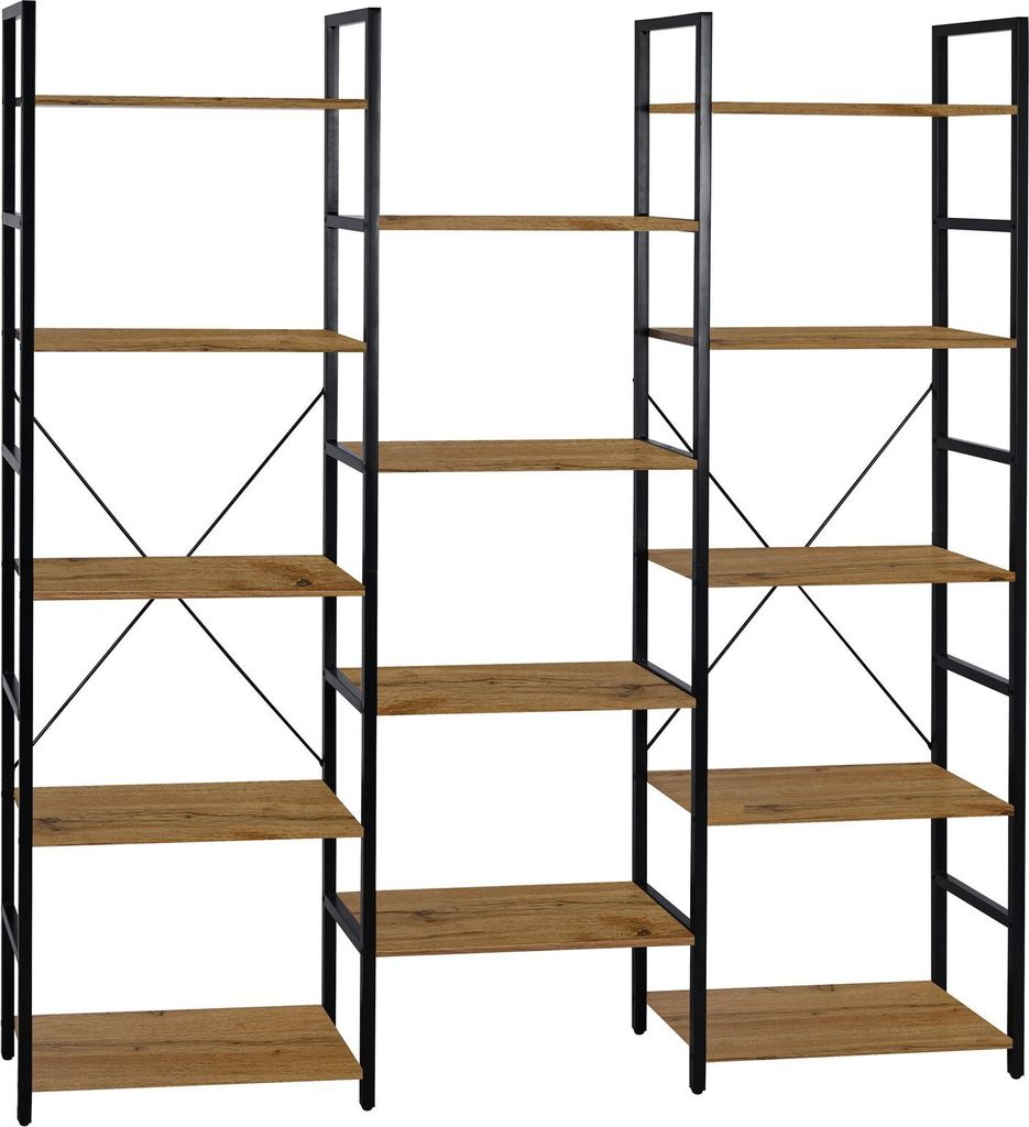 BEGRYF Regał na książki duży olcha półki 161x28x171 regał Zdjęcie produktu 