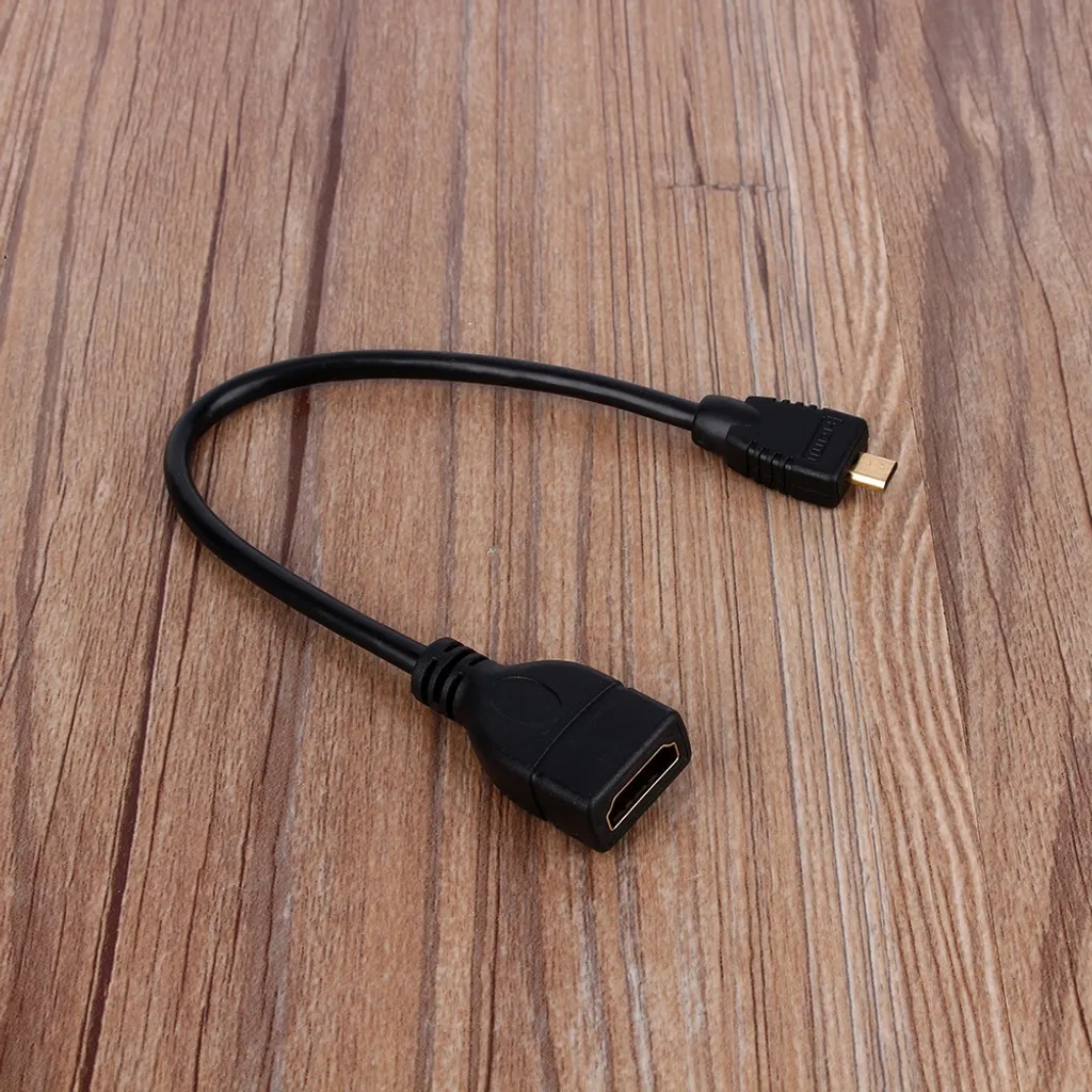 Adattatore micro HDMI maschio a HDMI femmina, convertitore micro HDMI maschio a HDMI femmina, cavo micro HDMI maschio a HDMI femmina, cavo micro HDMI maschio a HDMI femmina, cavo di prolunga HDMI, cavo di prolunga adattatore HDMI - 4