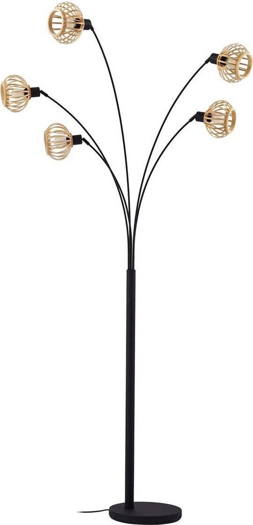 Lindby Stehleuchte Lielle, Bambus natur, 5-flg., 190 cm