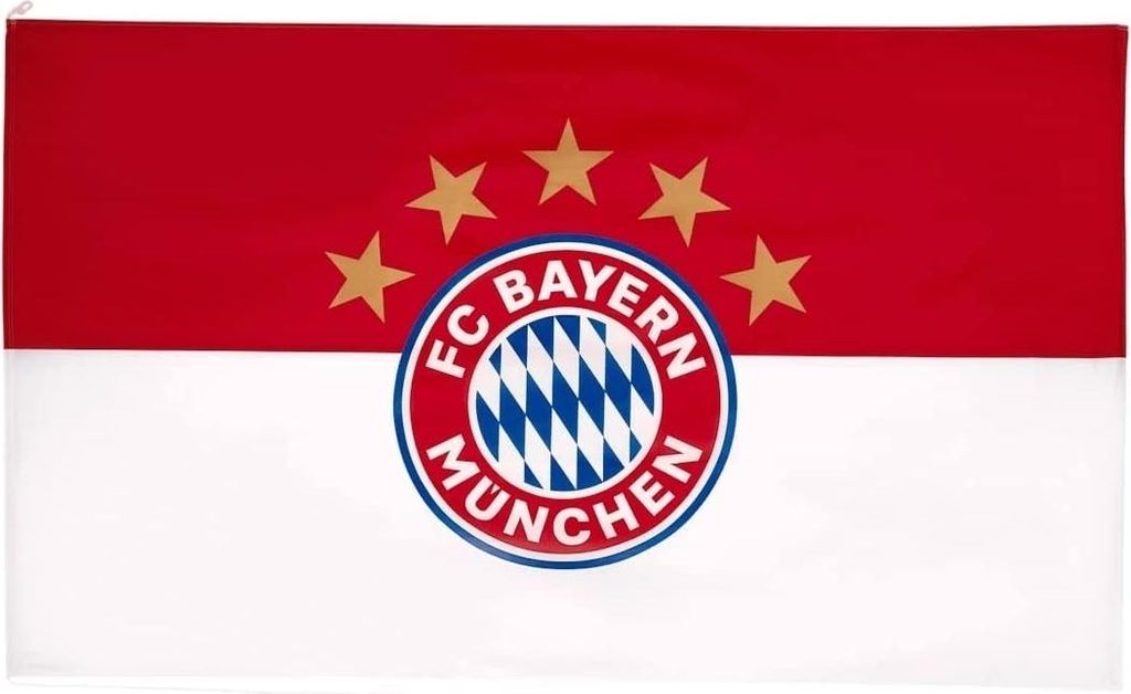 Bandiera FC Bayern Monaco 5 stelle logo 250x150cm Immagine del prodotto 