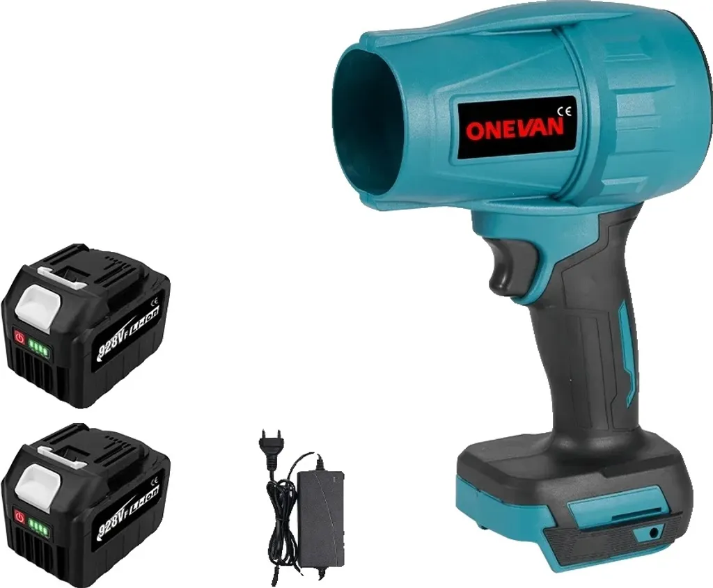 Souffleur d'air de jardin et chantier 2000W 2 batteries 928VF 200M/S