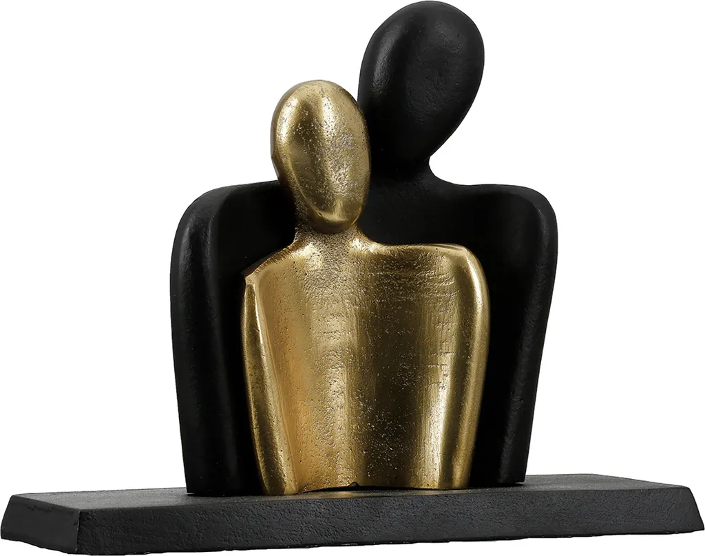 Scultura Gilde Couple Alluminio Nero 69806 - Oggetto Design 23x19cm