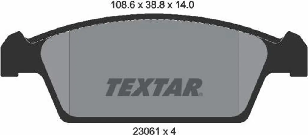 Freinage Disque Tico : Jeu de Plaquettes Textar 2306101 - OE 93746806