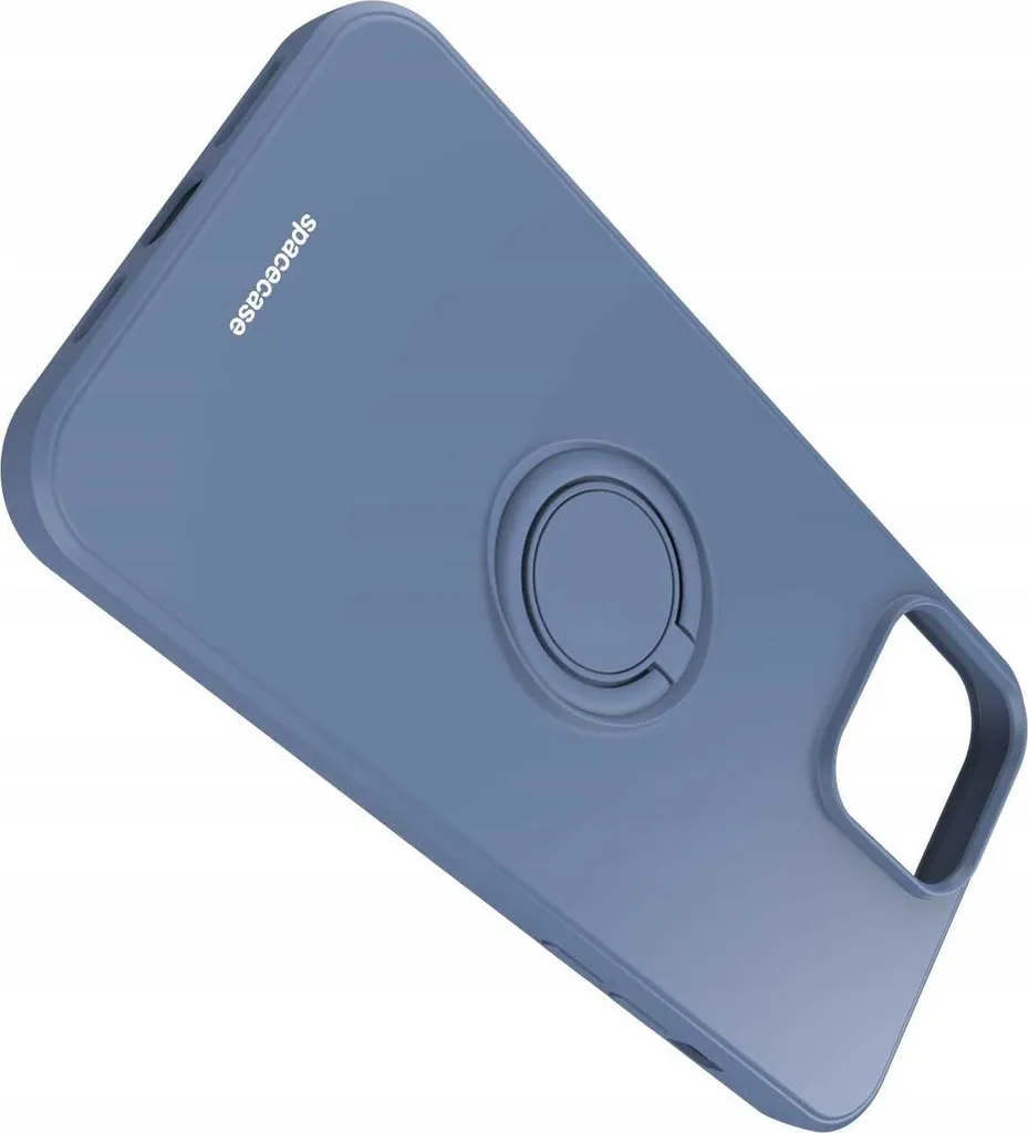 Cover iPhone 13 Pro Max SPACECASE Silicone Blu con Ring Stand - 6