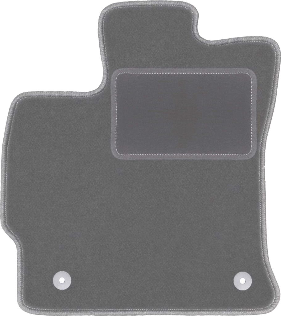 Fahrerfußmatte Velours graphit passend für Toyota Prius III Plus (2011-, 7 Personen) – mit Befestigungen – passgenau
