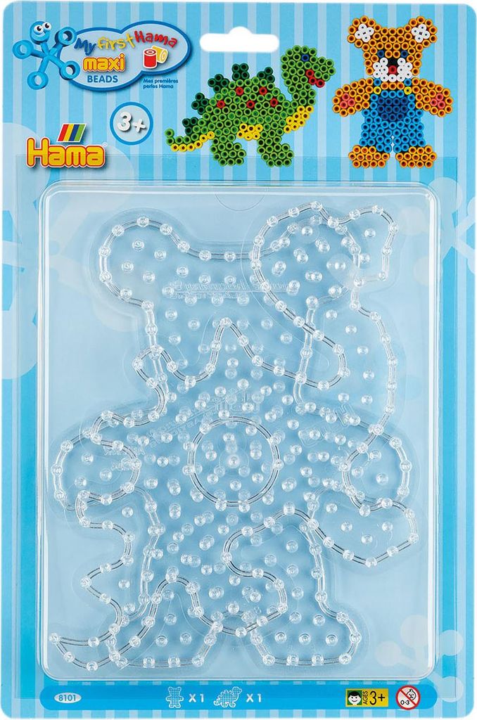 Hama Stiftplatten "Teddybär Dinosaurier" im Blister 2 Stück