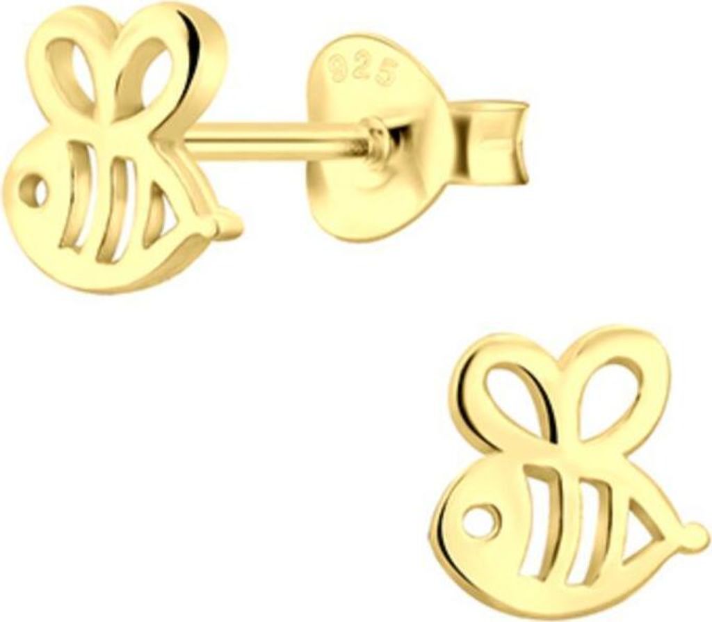 Ohrstecker Biene 925 Silber Ohrringe Gold