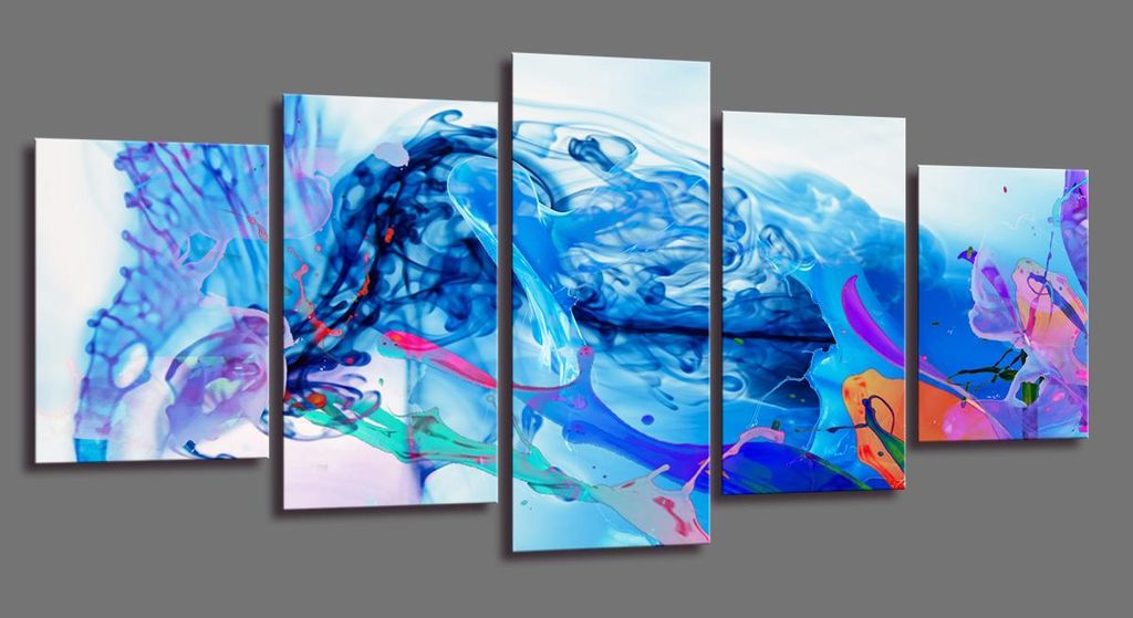 6342 Abstrakte Farbwelten Leinwandbild 5-teilig 200x100 cm